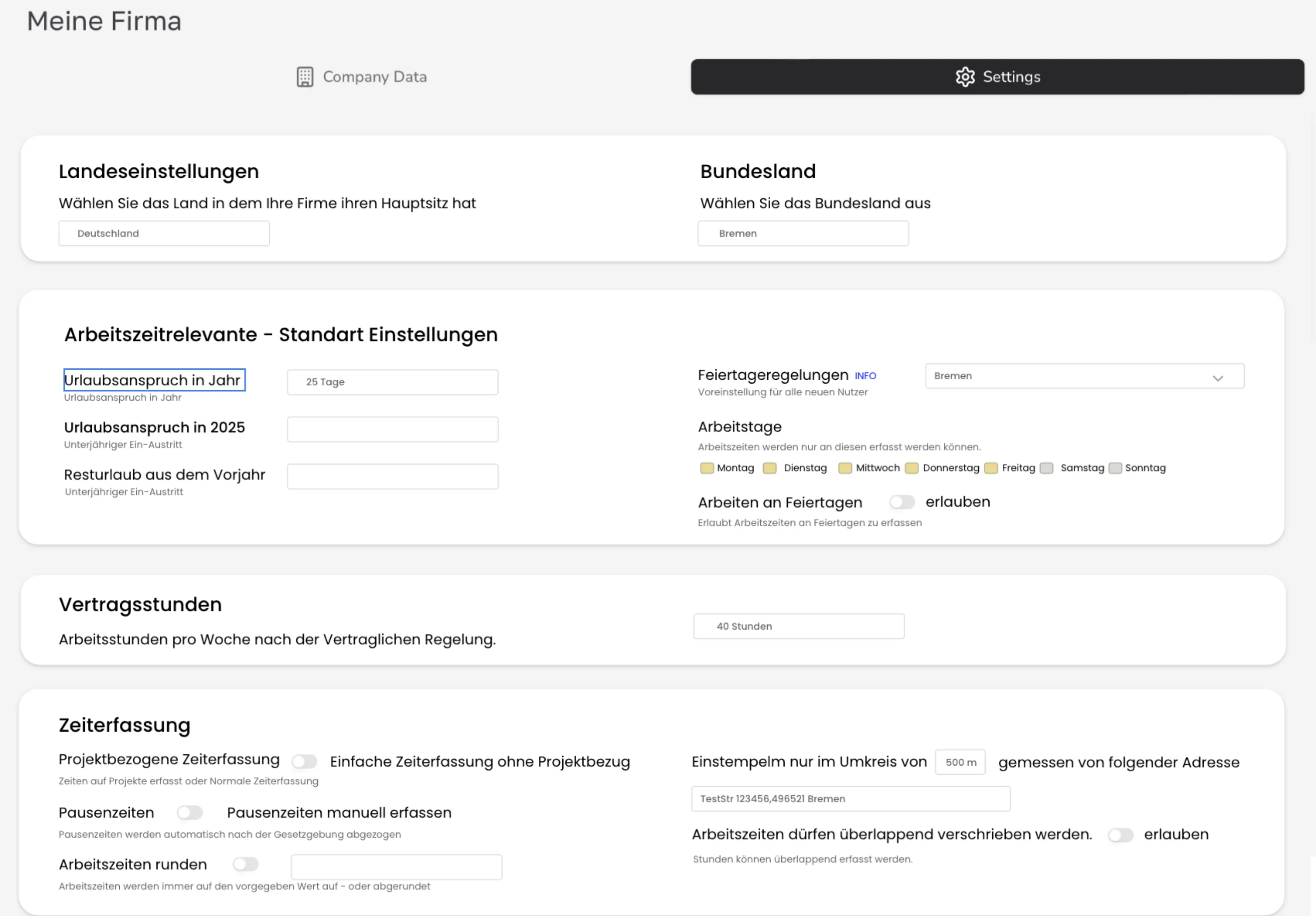 Konfiguration Screenshot